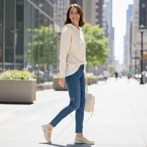 JSPORT Melody Mary Jane Flats Cream US 6.5 | Comfort Lightweight Shoes NWB